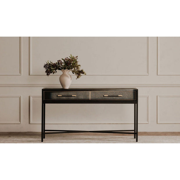 Moe’s Home Collection Mako Black Shagreen Console Table