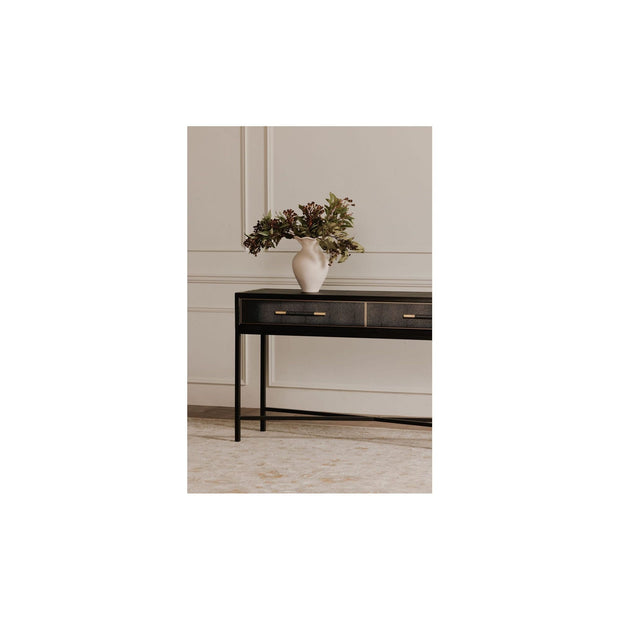 Moe’s Home Collection Mako Black Shagreen Console Table