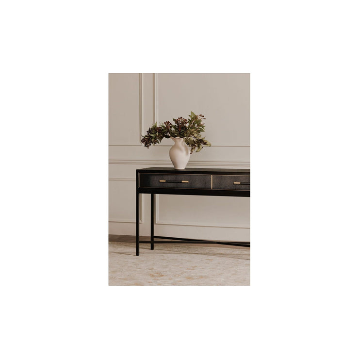 Moe’s Home Collection Mako Black Shagreen Console Table