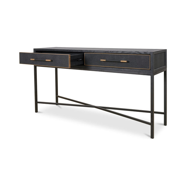 Moe’s Home Collection Mako Black Shagreen Console Table