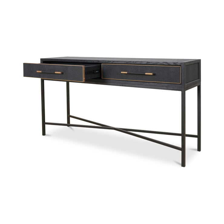 Moe’s Home Collection Mako Black Shagreen Console Table