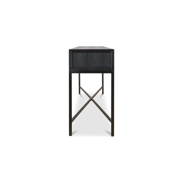 Moe’s Home Collection Mako Black Shagreen Console Table