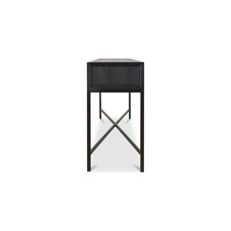 Moe’s Home Collection Mako Black Shagreen Console Table