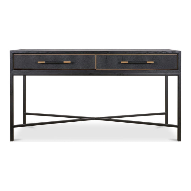 Moe’s Home Collection Mako Black Shagreen Console Table