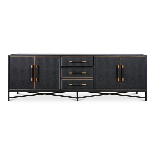 Moe's Home Collection Mako Black Shagreen Large Sideboard