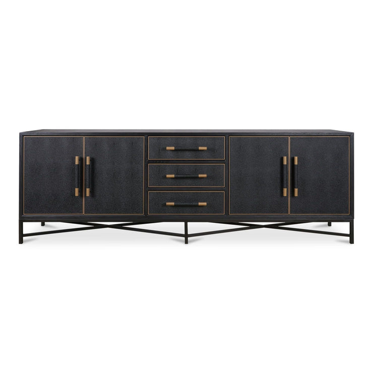 Moe's Home Collection Mako Black Shagreen Large Sideboard