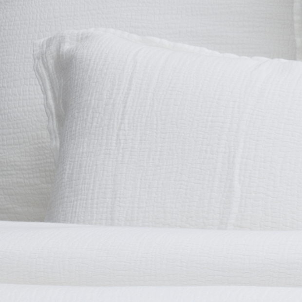 Pom Pom at Home Waverly White Cotton Duvet Set  ~ Available in Twin, Queen and King Sizes