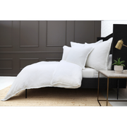 Pom Pom at Home Waverly White Cotton Duvet Set  ~ Available in Twin, Queen and King Sizes