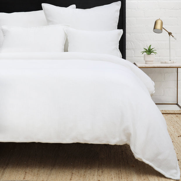 Pom Pom at Home Waverly White Cotton Duvet Set  ~ Available in Twin, Queen and King Sizes