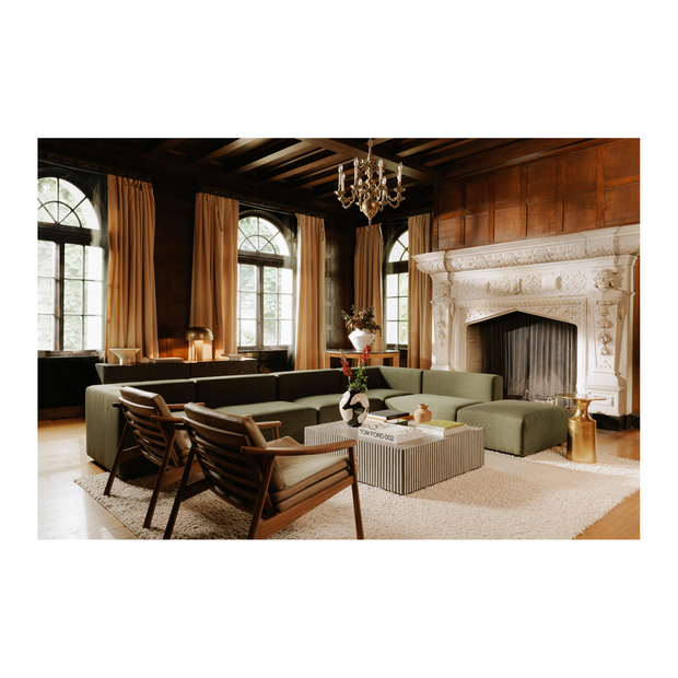 Moe’s Home Collection Romy Dark Green Ottoman