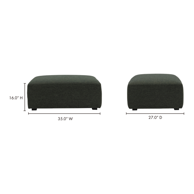Moe’s Home Collection Romy Dark Green Ottoman