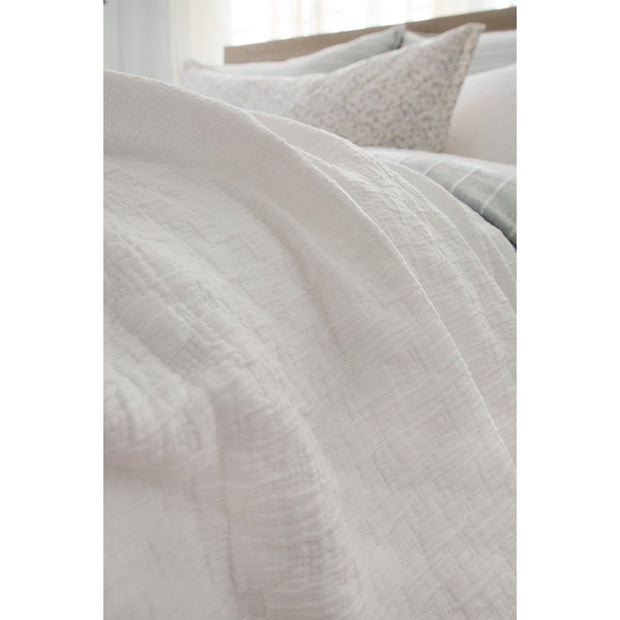 Pom Pom at Home Ojai White Matelasse Coverlet and Pillow Shams ~ Available in Twin, Queen and King Sizes