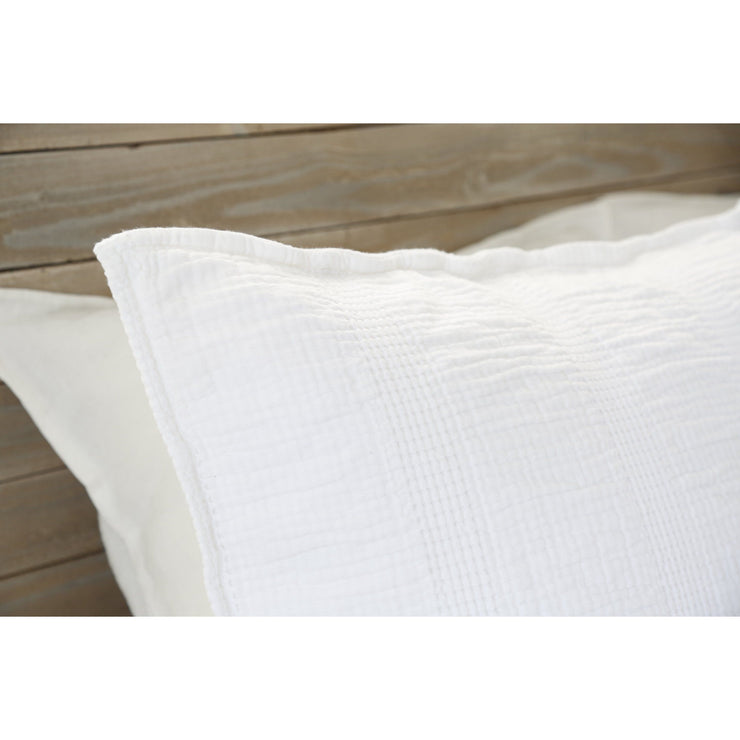 Pom Pom at Home Nantucket White Matelasse Coverlet and Pillow Shams ~ Available in Twin, Queen and King Sizes