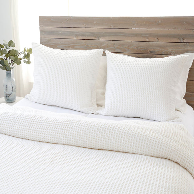 Pom Pom at Home Zuma Cream Blanket & Pillow Shams ~ Available in Twin, Queen and King Sizes