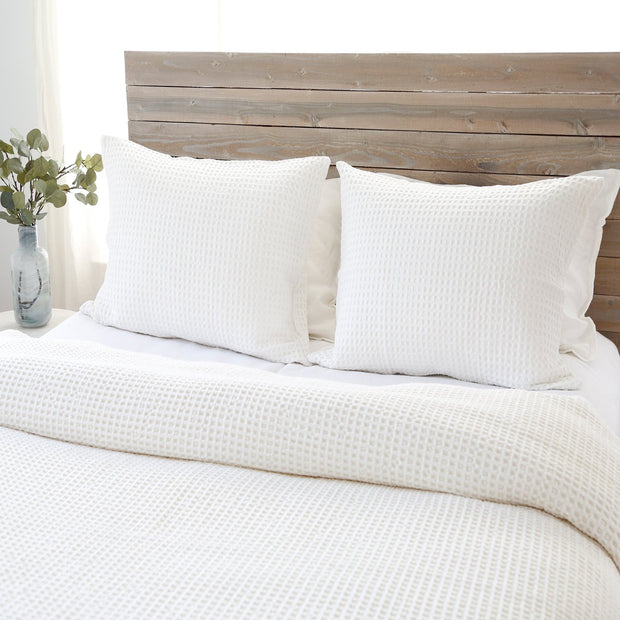 Pom Pom at Home Zuma Cream Blanket & Pillow Shams ~ Available in Twin, Queen and King Sizes