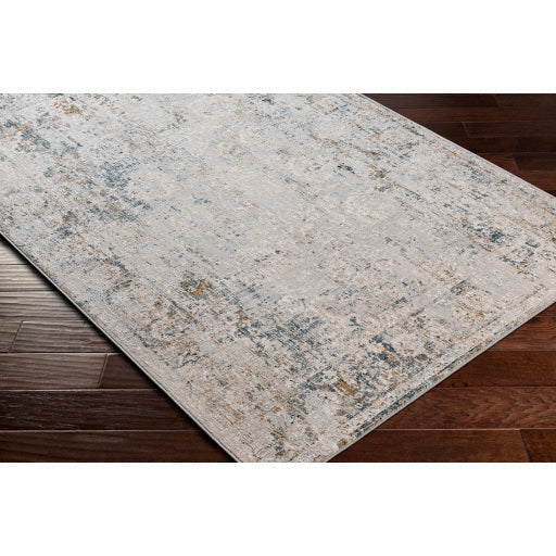Surya Rugs Carmel Collection Light Gray, Dark Blue, Off White, Gray, Mustard & Brown Area Rug CRL-2306