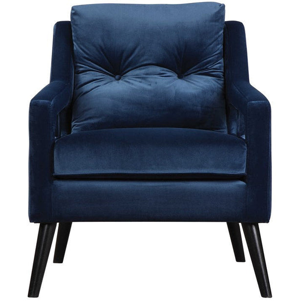 Uttermost O’Brian Ink Blue Velvet Contemporary Armchair