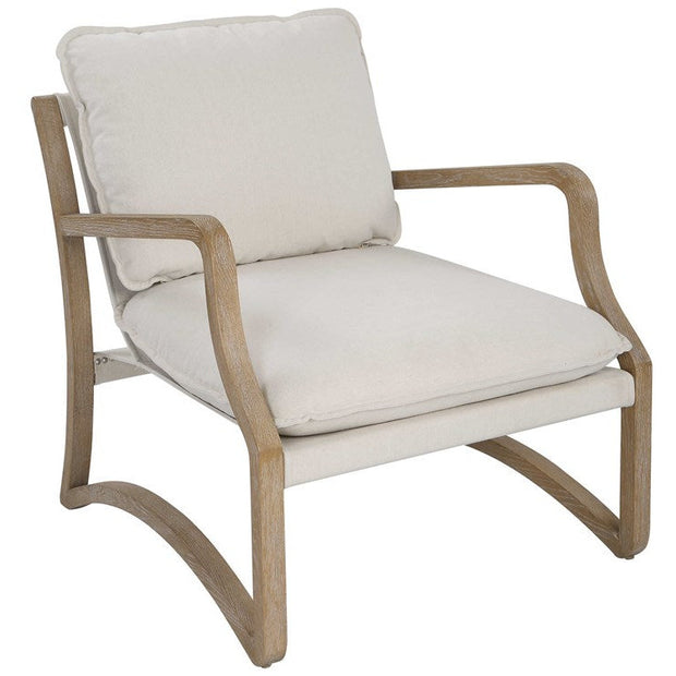 Uttermost Melora Natural Linen Sling Seat Modern Accent Chair
