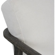 Uttermost Brunei White Fabric Dark Expresso Wood Modern Accent Chair