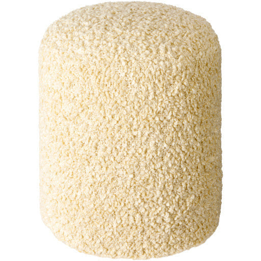 Surya Mohave Modern Ivory Bouclé Round Pouf Ottoman MHPF-003