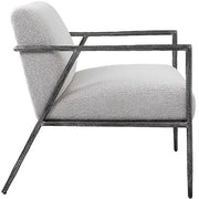 Uttermost Brisbane Gray Boucle Contemporary Accent Chair
