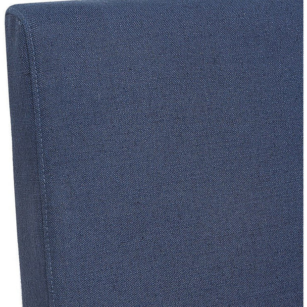 Uttermost Coley Denim Blue Linen Performance Fabric Slipcovered Armless Chair With Pillow