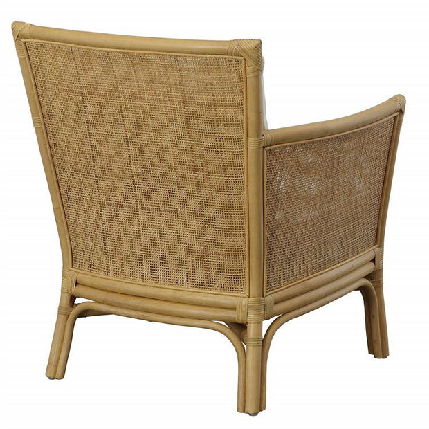 Uttermost Pacific White Performance Fabric Cane Armchair