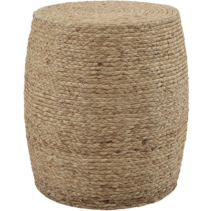 Uttermost Resort Natural Braided Straw Coastal Round Accent Stool