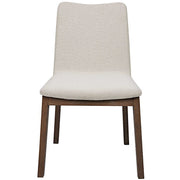 Uttermost Delano Off White Performance Fabric Walnut Finish Wood Dining Chair Set of 2