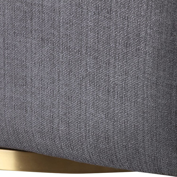 Uttermost Cuthbert Charcoal Gray Fabric Barrel Back Swivel Chair