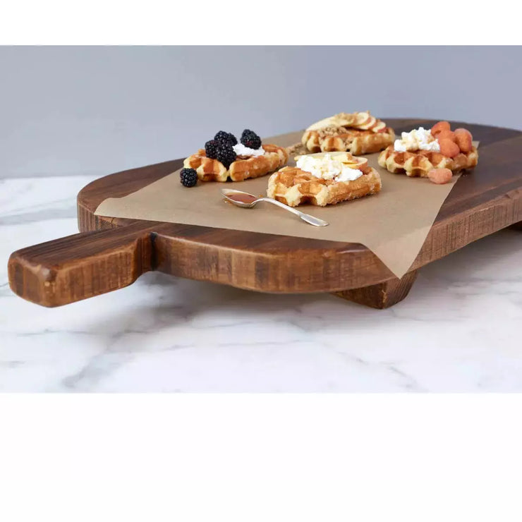 etúHOME Classic Oversized Rectangle Footed Reclaimed Wood Serving Board