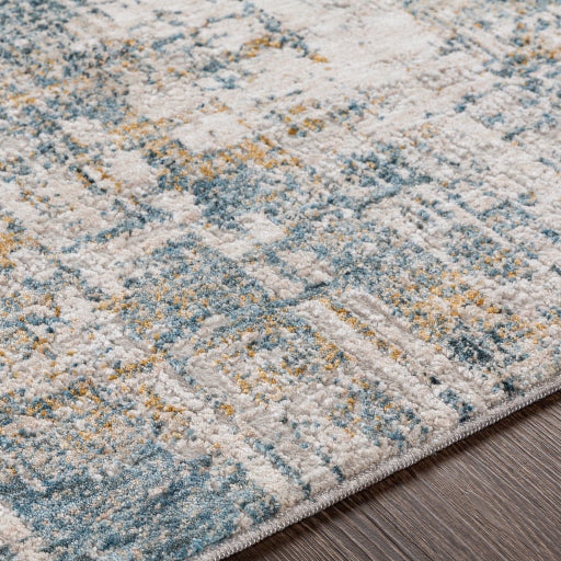 Surya Rugs Carmel Collection Light Gray, Off White, Gray, Mustard, Brown & Dark Blue Area Rug CRL-2309