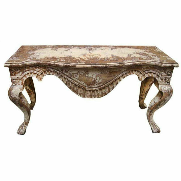 Casa Bonita Peruvian Hand-Painted Carved Wood Dynasty Console Table