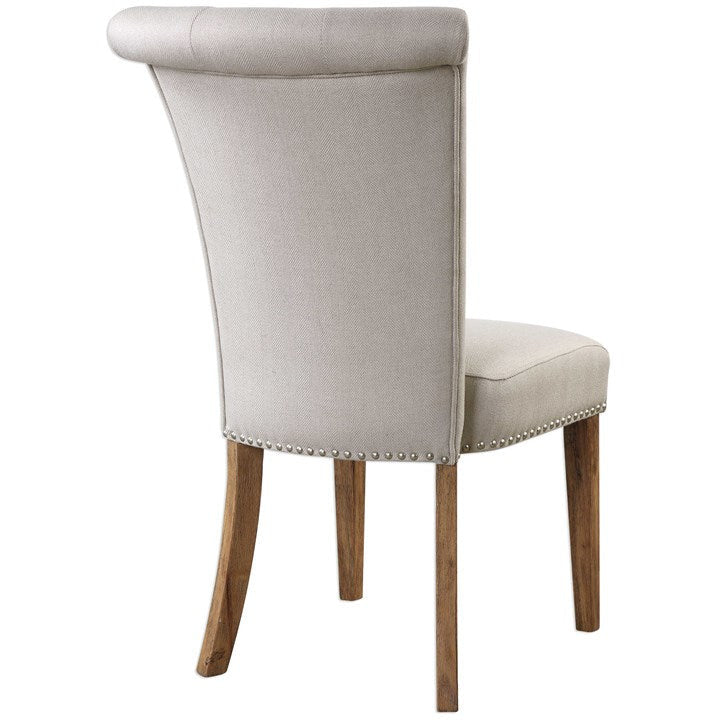 Uttermost Lucasse Natural Oatmeal Performance Fabric Dining Chair