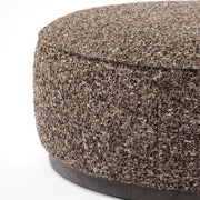 Four Hands Sinclair Large Round Ottoman ~ Ivan Granite Upholstered Fabric