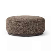 Four Hands Sinclair Large Round Ottoman ~ Ivan Granite Upholstered Fabric