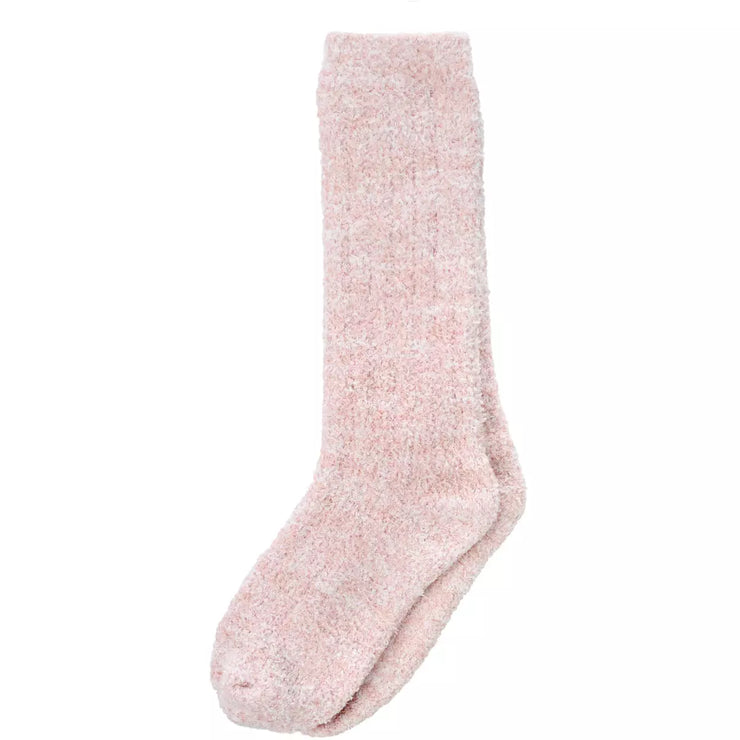 Kashwere Lounge Ultra Soft Blush Pink & White Heathered Spa Socks
