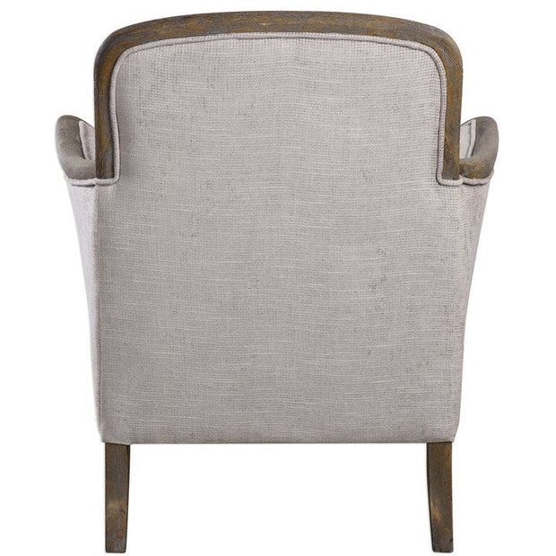 Uttermost Brittoney Taupe Woven Accent Armchair