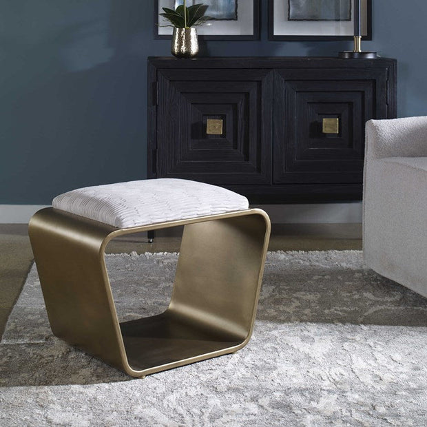 Uttermost Hoop Contemporary Gold Metal Bench