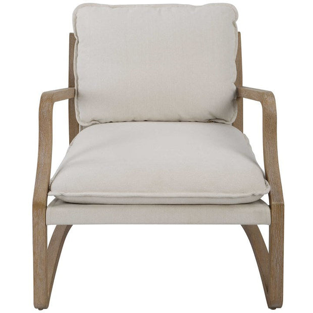 Uttermost Melora Natural Linen Sling Seat Modern Accent Chair