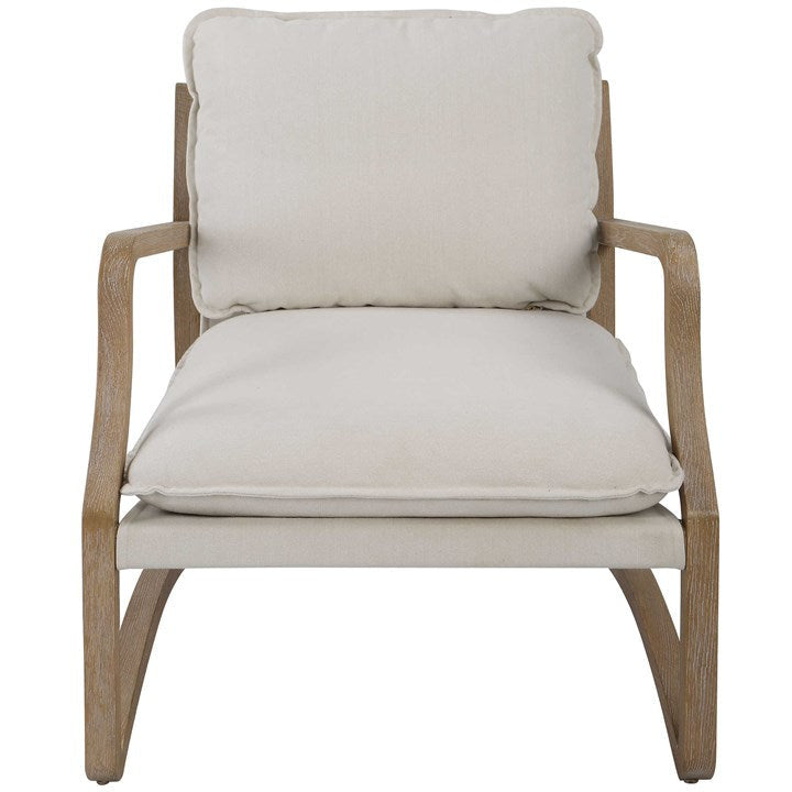 Uttermost Melora Natural Linen Sling Seat Modern Accent Chair