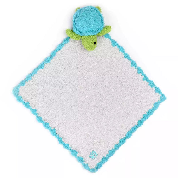 Kashwere Baby Ultra Snuggly Soft Kreatures Turtle Blanket ~ Ice Blue, Caribbean Blue and White
