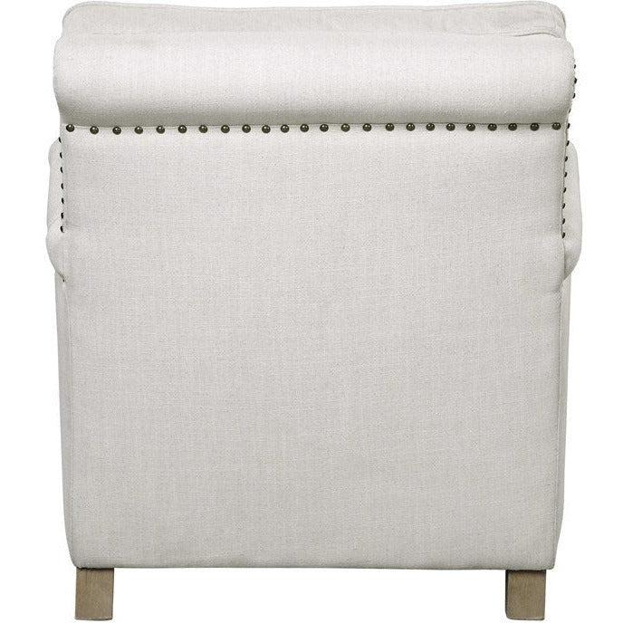 Uttermost Armstead Antique White Fabric Classic Armchair