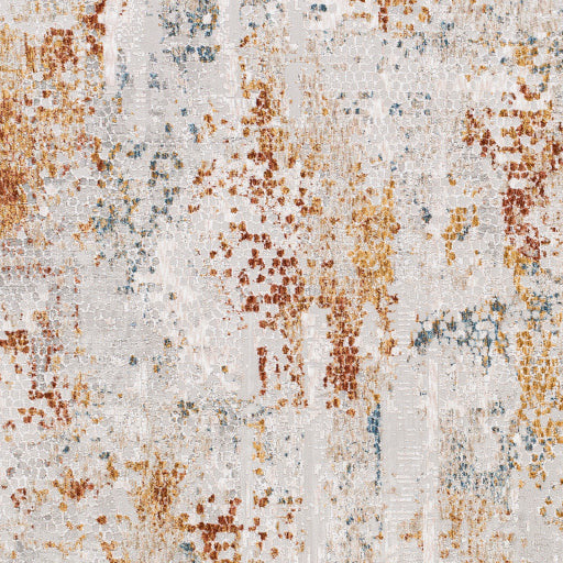 Surya Rugs Carmel Collection Light Gray, Off White, Gray, Mustard, Brown, Blue & Brick Red Area Rug CRL-2311