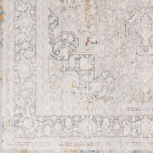 Surya Rugs Carmel Collection Taupe, Blue, Light Gray, Off White, Mustard & Brown Area  Rug CRL-2313