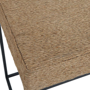Uttermost Laramie Natural Braided Rope Top With Matte Black Iron Modern Coastal Accent Table