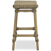 Uttermost Everglades Woven Sea Grass Seat With Mango Wood Kitchen Counter Stool