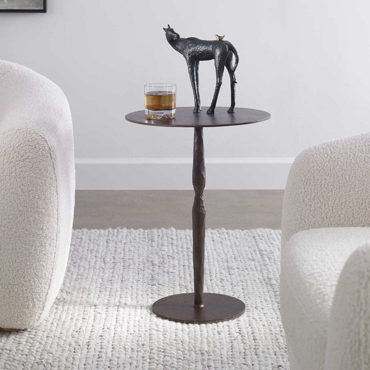 Uttermost Industria Copper Bronzed Finished Iron Accent Table