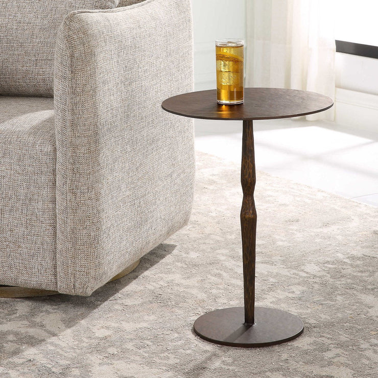 Uttermost Industria Copper Bronzed Finished Iron Accent Table