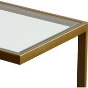 Uttermost Musing Glass Top With Brushed Brass Finished Iron Contemporary Accent Table